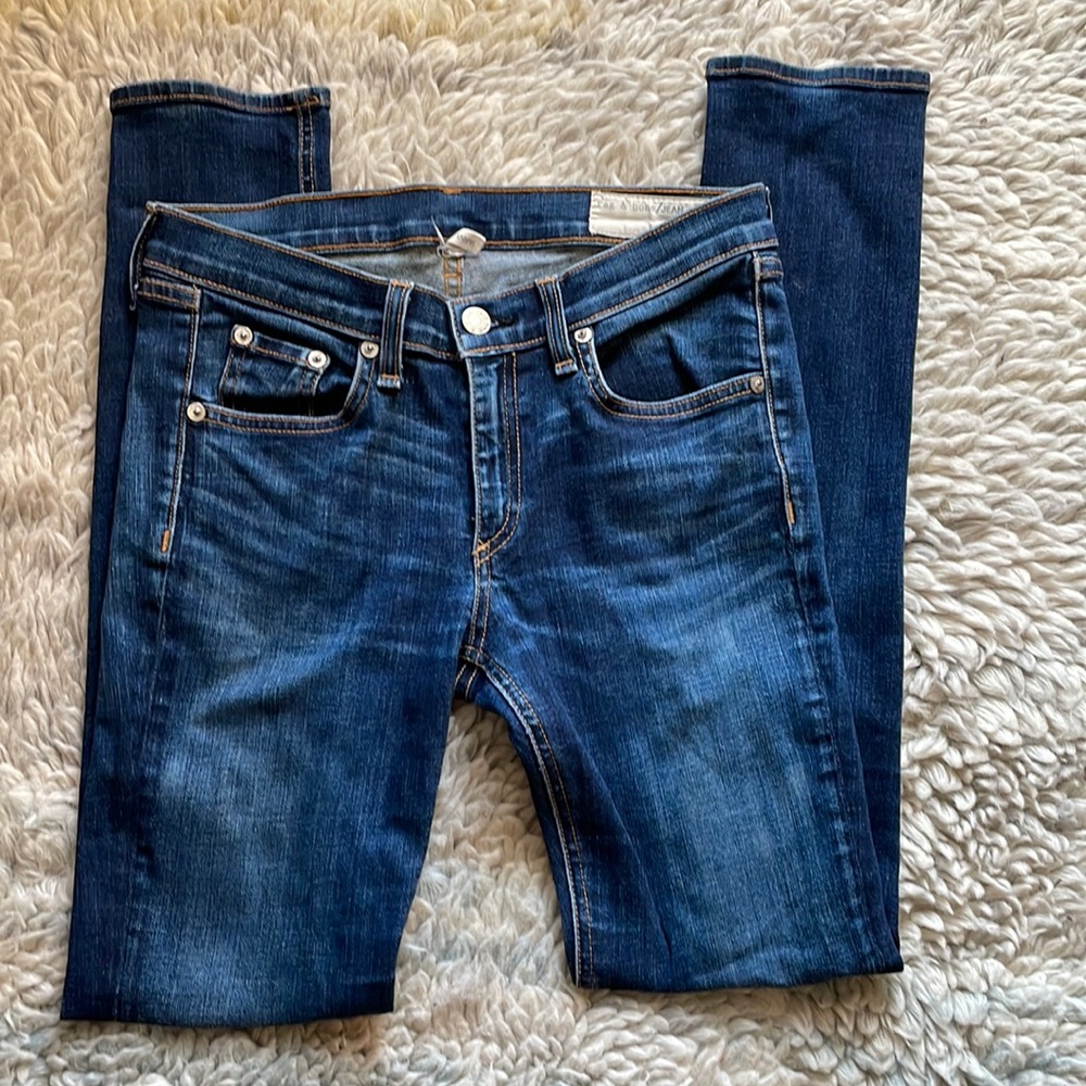Rag & Bone Kensington Skinny Blue Jeans Sz 27